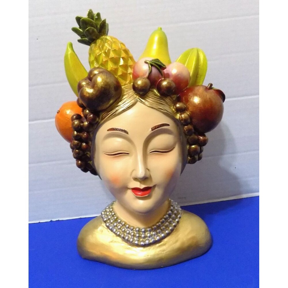 NEW Rare Carmen Miranda Statue Figurine Bust Decor Brazil Tropical Decor Latin